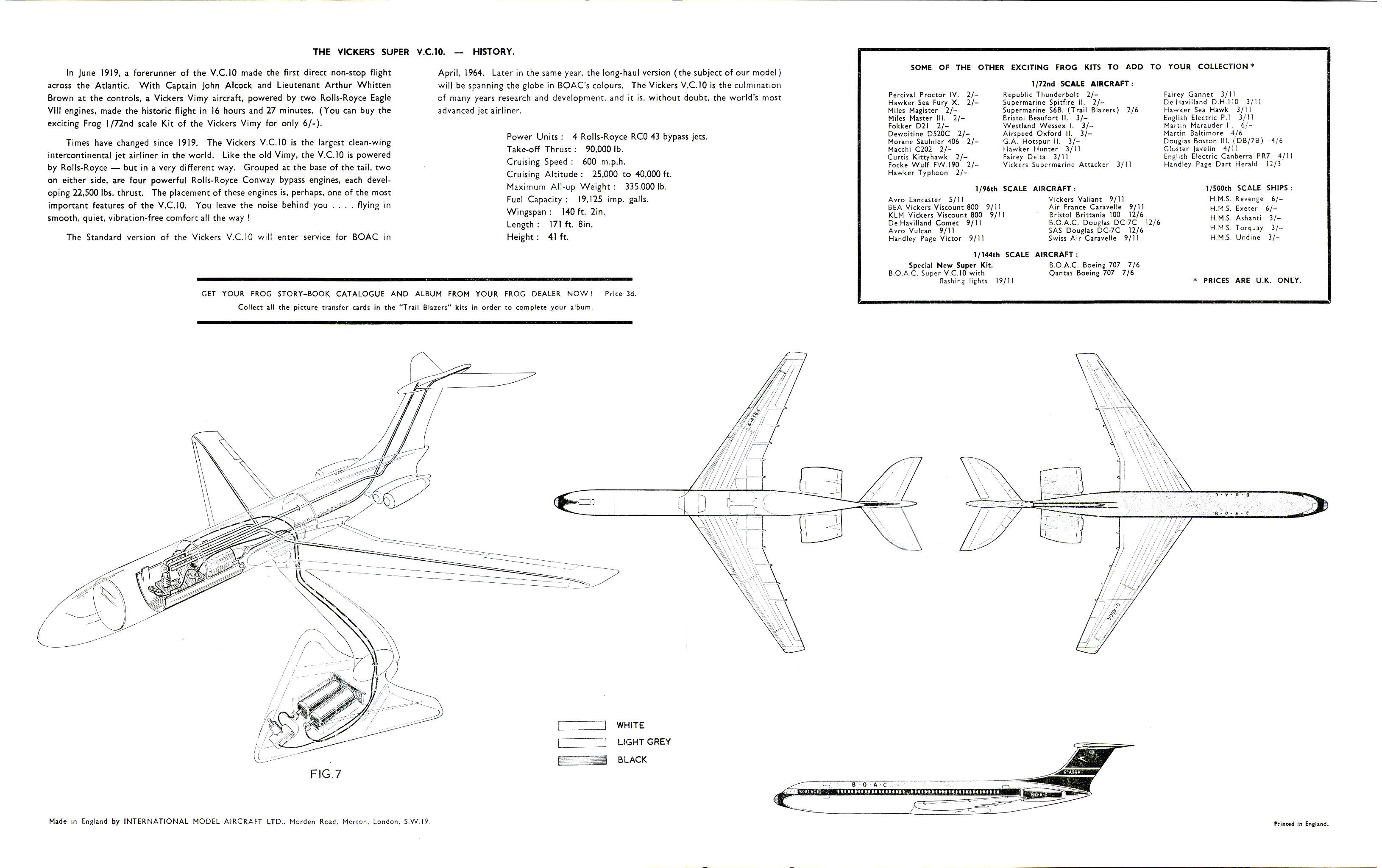 Bac Vc 10 Vickers Super Vc 10 Frog F140 Novo Frog Frog Model Kits Sbornaya Model Novo