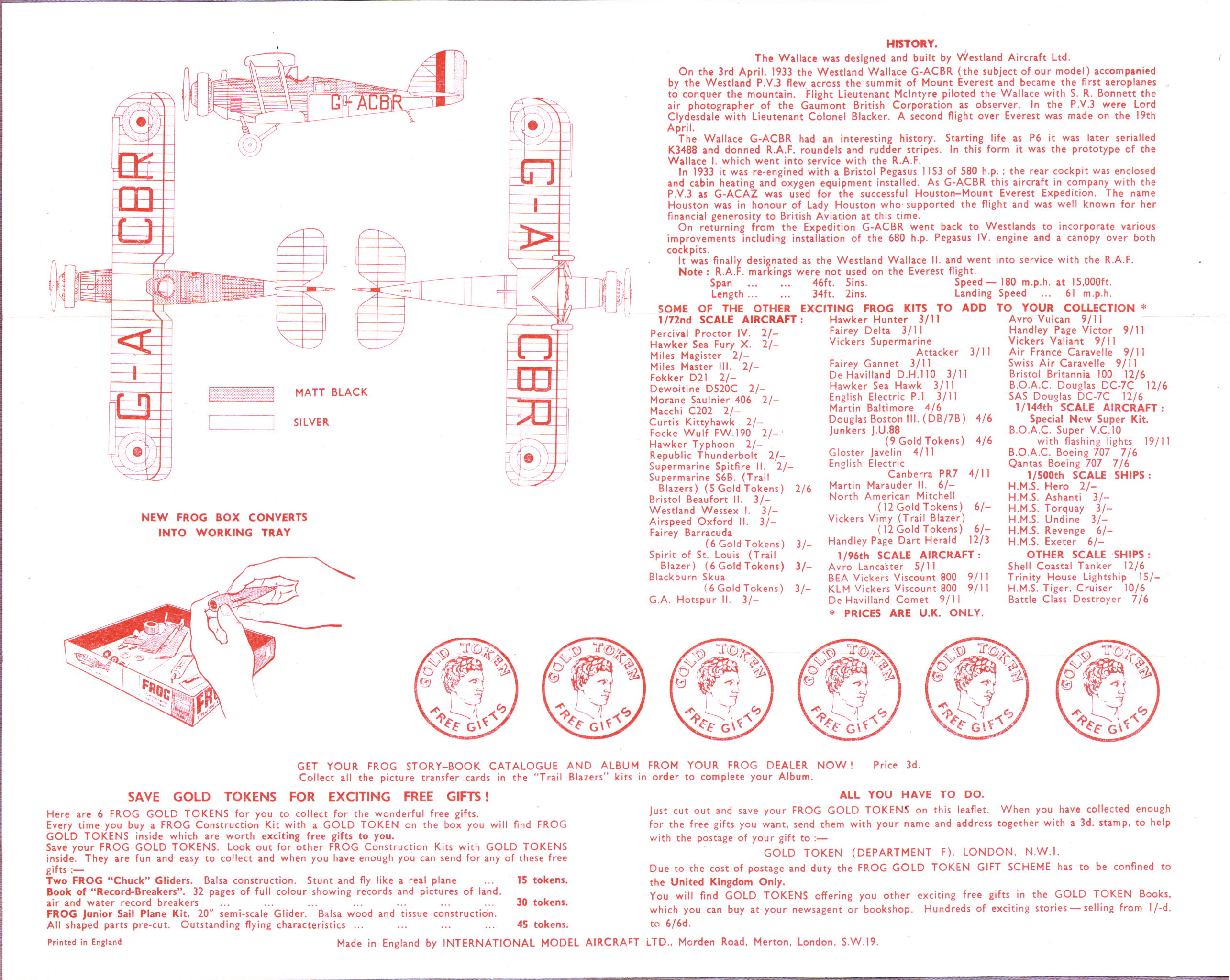 Westland Wallace|FROG model kit|Сборная модель НОВО