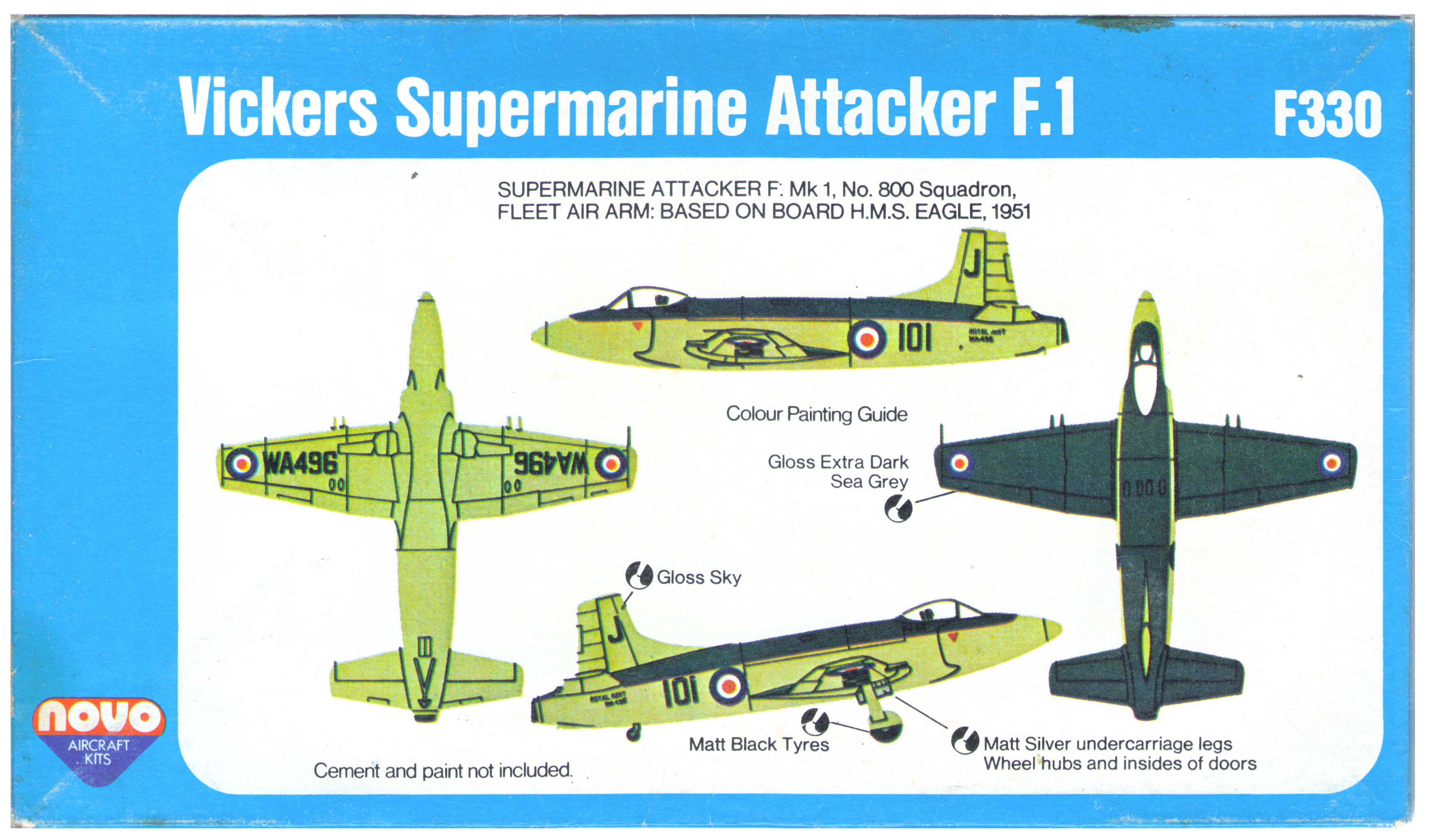 Supermarine Attacker F.Mk.1|RN 800Sqn FAA|FROG model kit|Сборная модель НОВО